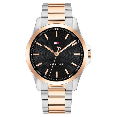Buy Online Tommy Hilfiger Quartz Analog Black Dial Two Toned Stainless ...