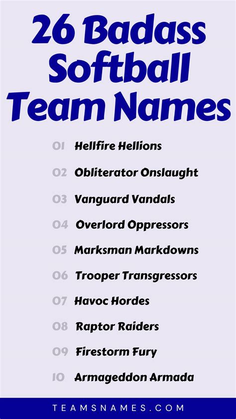 315 Best Softball Team Names to Stand Out!