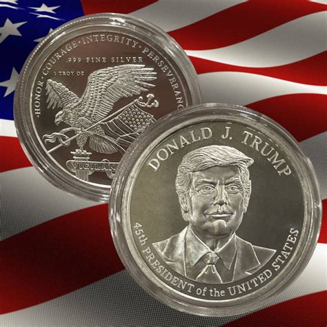 Trump 1 Troy Oz.999 Silver Round Coin Style 1 Eagle - Etsy