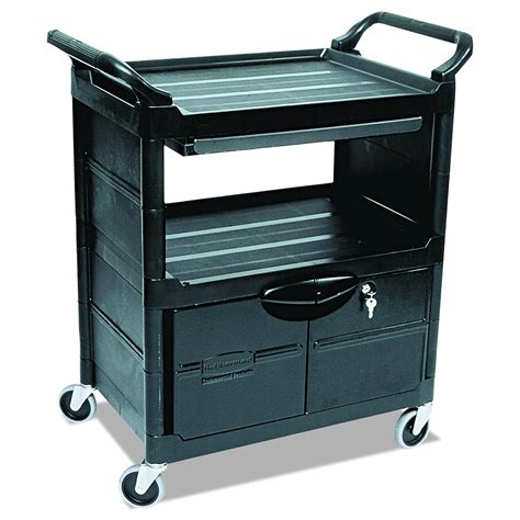 Best Rubbermaid Commercial Plastic Service And Utility Cart With ...