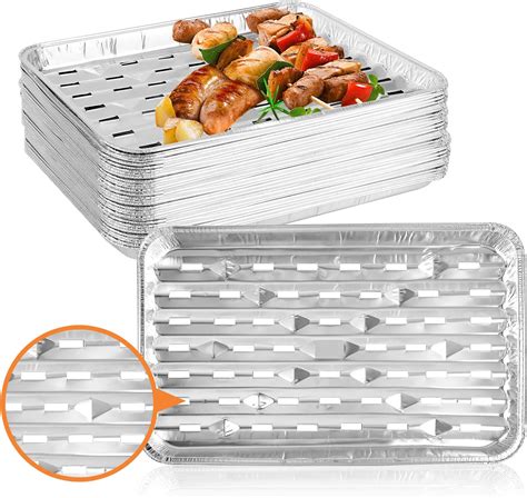 Amazon.com: 40 Pack Disposable Aluminum Broiler Pan 13 x 9 x 1 inch ...