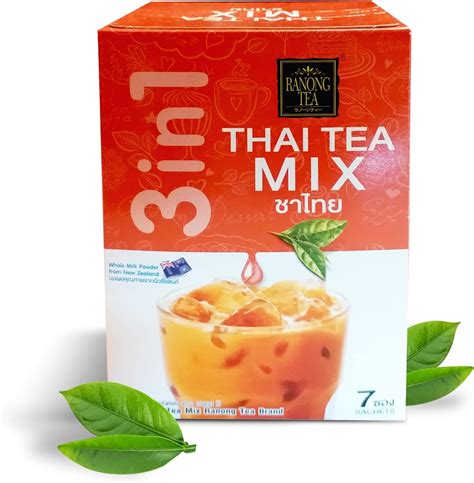 Ranong 3-in-1 Thai Tea Mix, Herbal Tea, Instant Flavoured Thai Tea, Tea ...