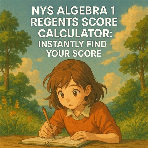 Algebra 1 Regents Score Calculator 2025 — Revision Town - Buymeacoffee