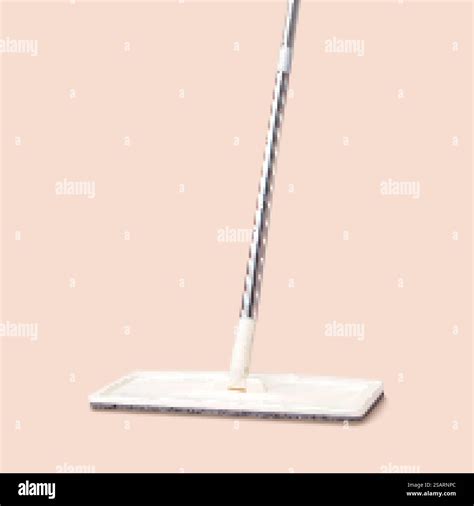 3D illustration of a realistic floor cleaner mop isolated on beige ...