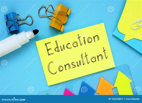 Educational Concept Meaning Education Consultant with Inscription on the Piece of Paper Stock ...