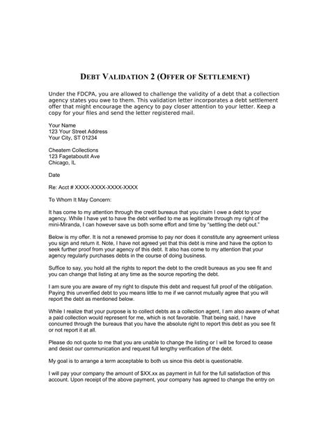 Free Printable Debt Validation Letter Templates [PDF, Word] Medical