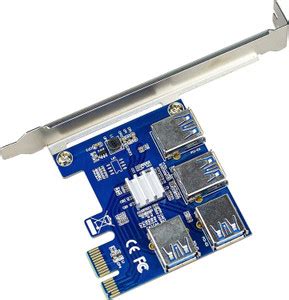 coolcold PCIe 1 to 4 Riser Card, Pcie Splitter 1 to 4 PCI Riser Card ...