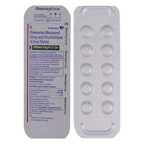 Olsertain-CT 20mg - Strip of 10 Tablets : Amazon.in: Health & Personal Care