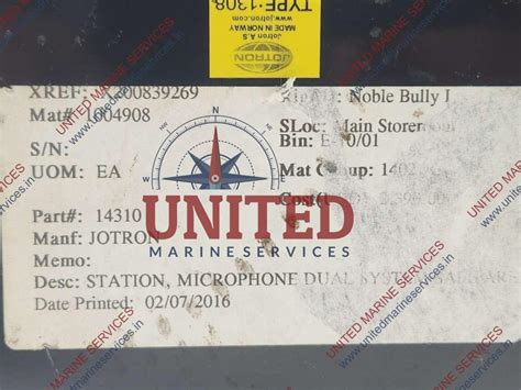 JOTRON MICROPHONE STATION PHONTECH 1308 | United Marine Services