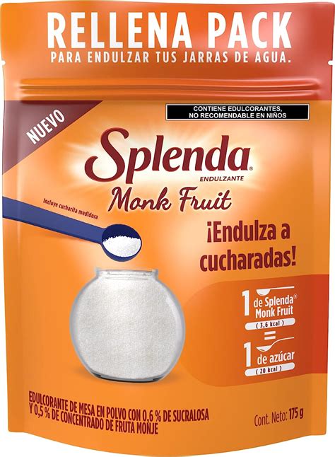 Splenda Monk Fruit Pouch 175g : Amazon.com.mx: Alimentos y Bebidas