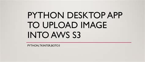 Upload Image to S3 Python Stack Overflow 的图像结果