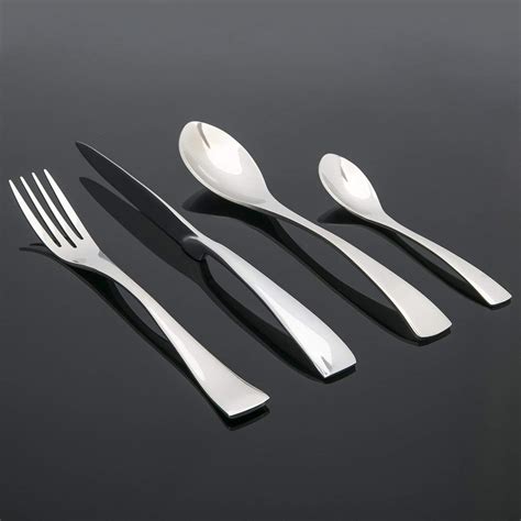 Jenssen 24 Piece 6-Person Stainless Steel (18/10) Modern Designer ...