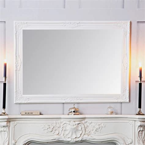 Buy The Furniture Outlet Vienna White Frame Rectangular Wall Mirror 75 ...
