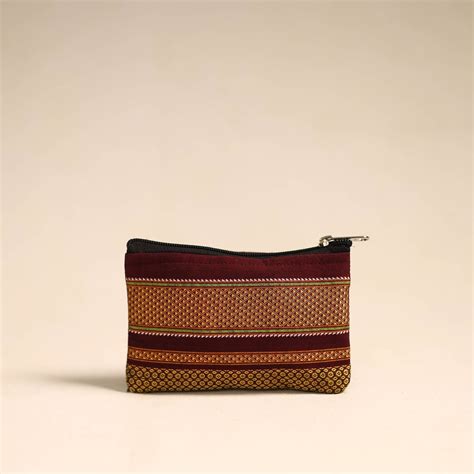 Yellow Khun Fabric Quilted Coin Pouch