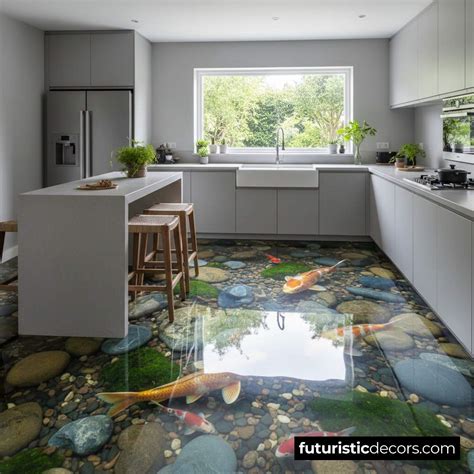 Koi Pond Aquarium Flooring | Elegance Beneath Your Feet