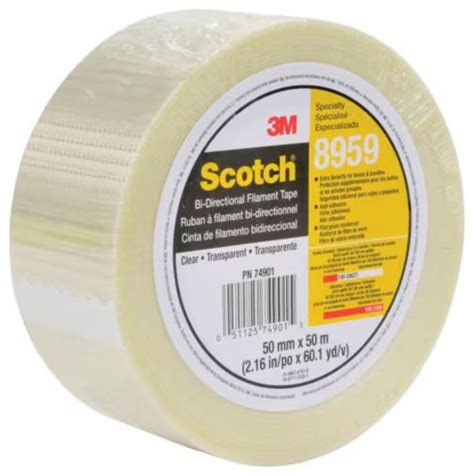 8959 50MM 3M | 3M SCOTCH 8959 Transparent Packing Tape, 50m x 50mm ...