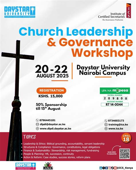 Church Leadership & Governance Workshop , Daystar University, Nairobi ...