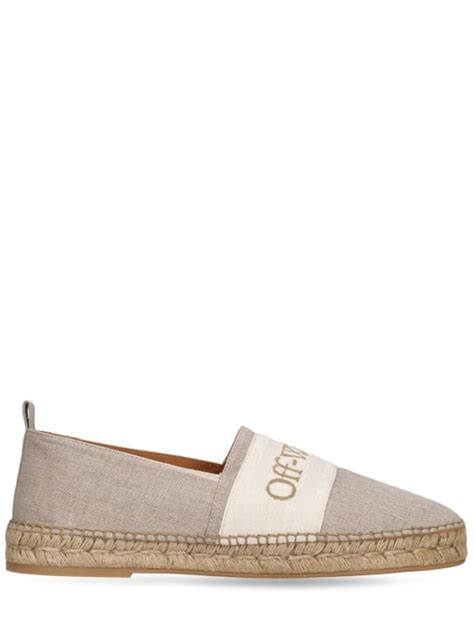 Bookish linen & cotton espadrilles - Off-White - Men | Luisaviaroma