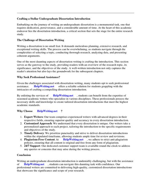 Image result for Dissertation Introduction Sample