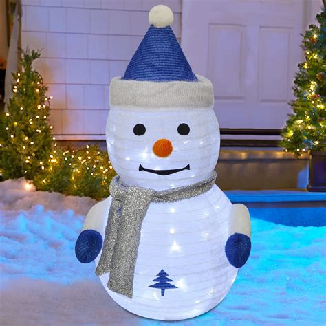 Outdoor Lighted Snowman