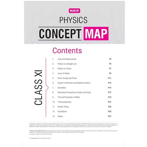 MTG Editorial Board MTG Concept Map For NEET/JEE Physics Book (Class ...