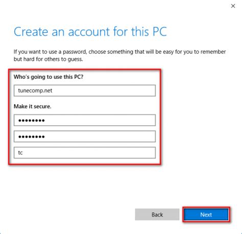 Create Local Account in Windows 10 的图像结果