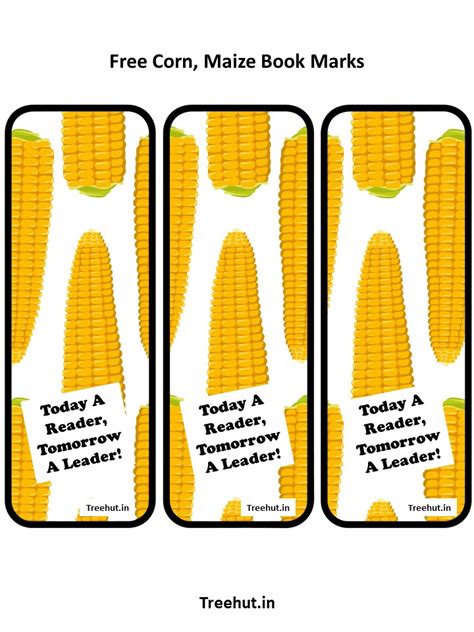 Free Corn, Maize Bulletin Board Decorations and Craft Printables #113