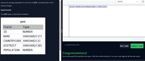 Country Codes HackerRank Solution SQL 的图像结果