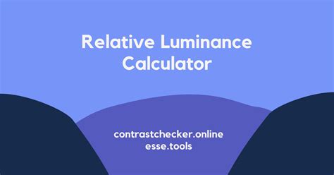 Relative Luminance 的图像结果