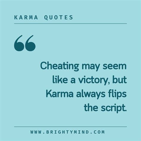 Cheating Karma Quotes
