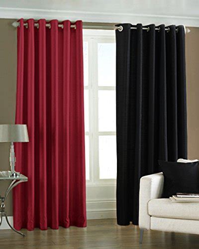 Buy Homefab India Set of 2 Royal Silky Multi Color Window Curtains ...