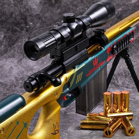 98k AWM Shell Eject Sniper Toy Gun EVA Soft Bullet India | Ubuy