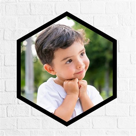 Personalized Hexagon Single Vertical Frame | Photo Frames | Doozypics ...