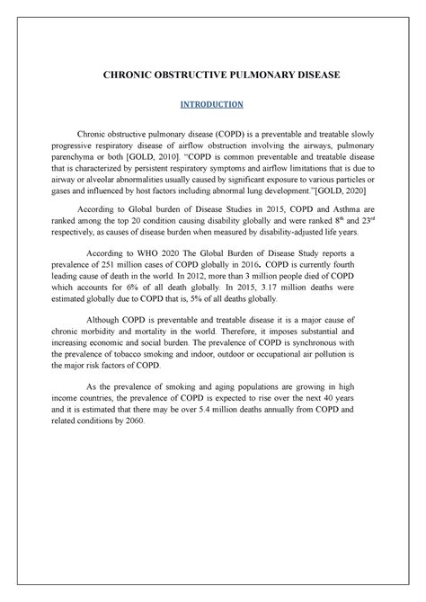 Chronic Obstructive Pulamonary Disease - Copy - Medical Surgical ...