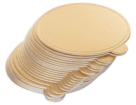 Buy SSCS Card Board Round Base, 24-Piece, Gold Online at Low Prices in ...