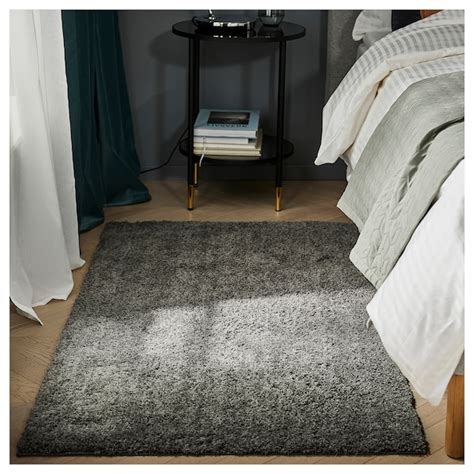 LINDKNUD rug, high pile, dark grey, 80x150 cm (2'7"x4'11") - IKEA