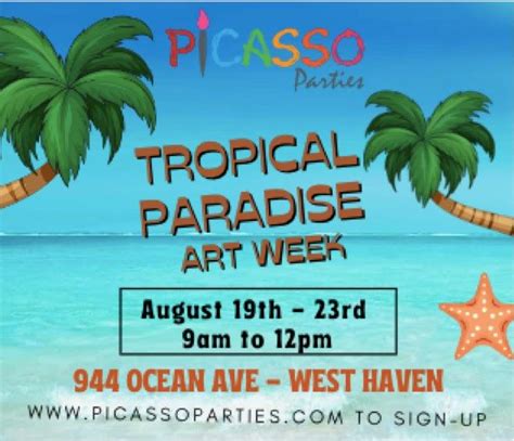 Tropical Paradise Art Week , Picasso Parties, West Haven, 19 August to ...