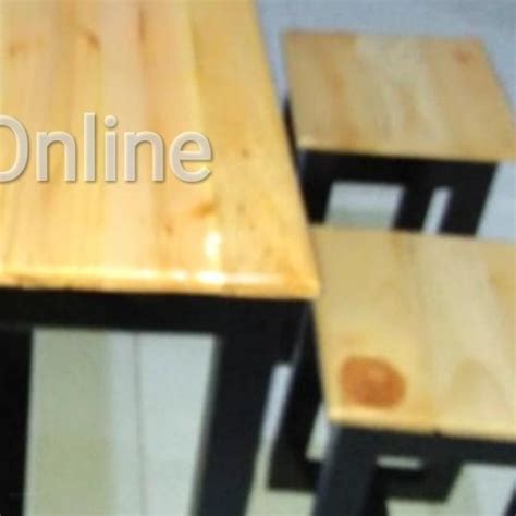 Jual Meja Kursi Besi Bangku Kayu Kuat Kafe Warkop Kantin Restaurant ...