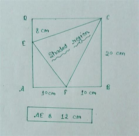In Figure ABCD, find the area of the shaded region. - Brainly.in