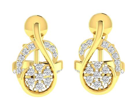 Buy Leba Diamond Earrings In Gold | Endear Jewellery – Jewelslane
