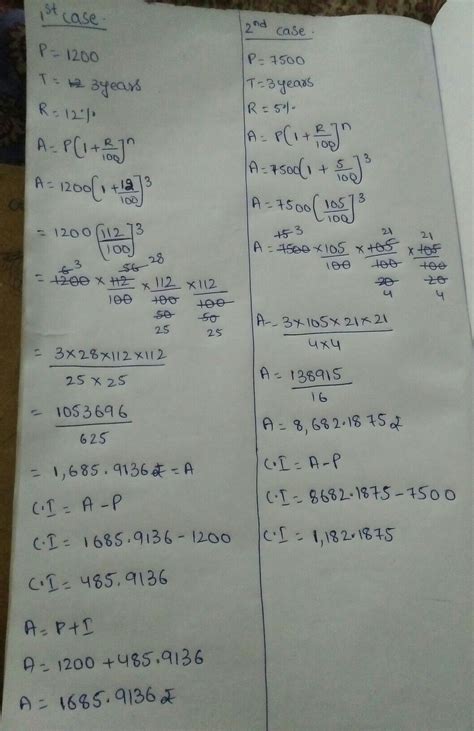 find the amount to be paid at the end of 3yaers in each case a ...