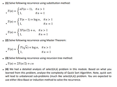 Recurrence Relation Using Substitutuion Method 的图像结果