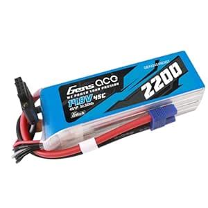 Gens ace G-Tech 2200mAh 45C 14.8V 4S Lipo Battery with EC3 Plug ...