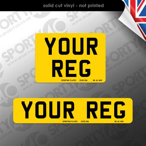 Self-Adhesive Trailer Registration Plate Sticker