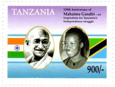 Tanzania Mahatma Gandhi Indian Theme Postage Stamp – Banknotecoinstamp