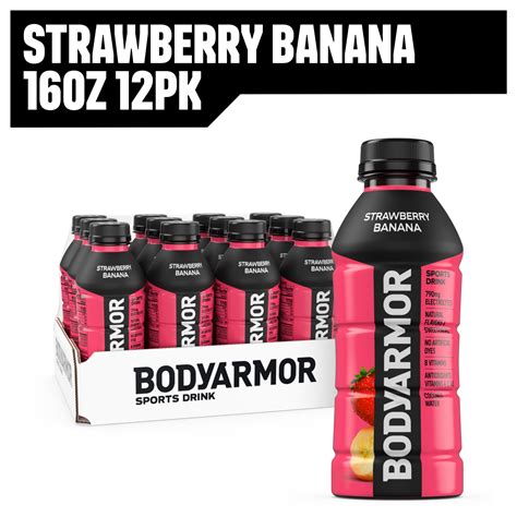 BODYARMOR Strawberry Banana Sports Drink, 16 Fl. Oz., Bulk Multi-Pack ...