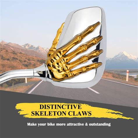 Buy Pairs of Distinctive Skull Skeleton Hand Bicycle Mirror, Rearview ...