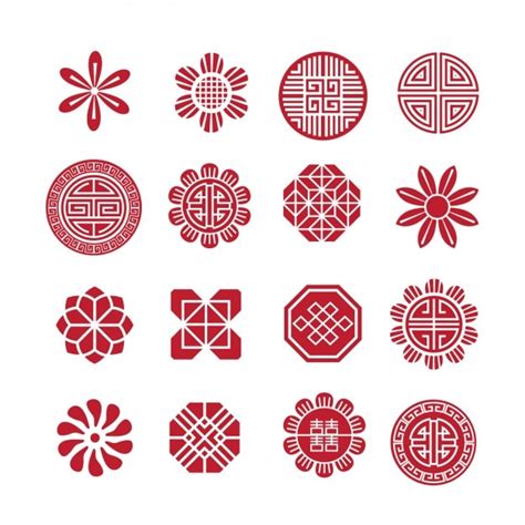 Abstract shapes icons collection | Free Vector