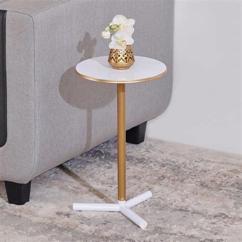 Buy Helios Ziva Metal End Table - White from Helios by Home Centre at ...