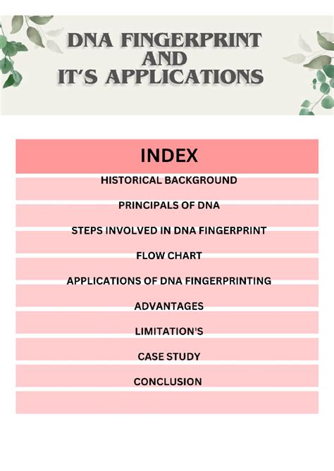 DNA Fingerprinting: Historical Background, Applications & Case Study ...